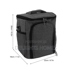 22x18x26cm Side Pocket Top and Front Zip Insulated Food Bag