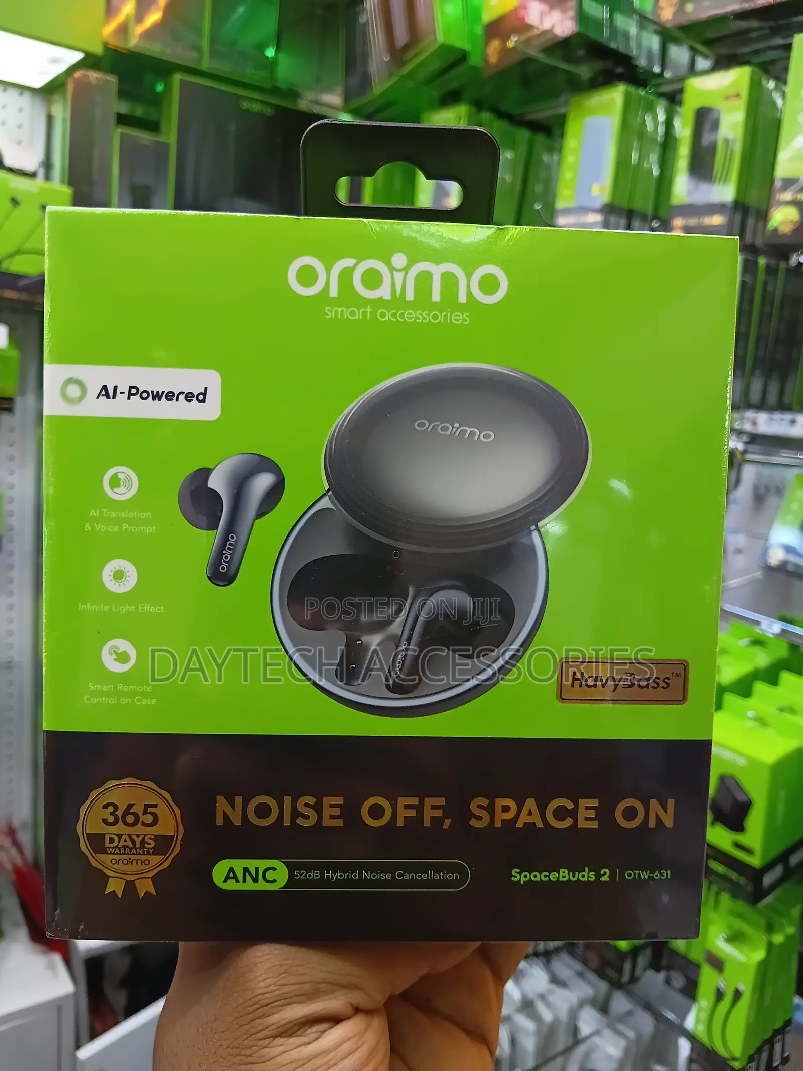 Oraimo SpaceBuds 2 True Wireless Earbuds 52dB Hybrid ANC AI