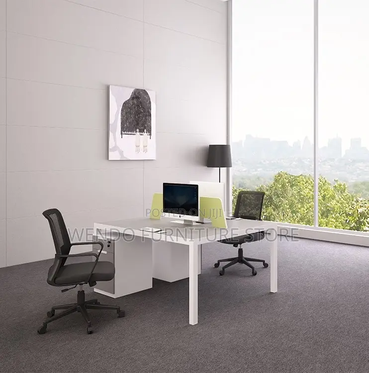 Office Workstation; 2 Way Metal Frame Office Workstation