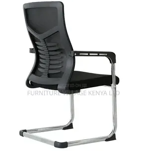 Boardroom Chair; Black Mesh Mid Back-Chrome Boardroom Chair