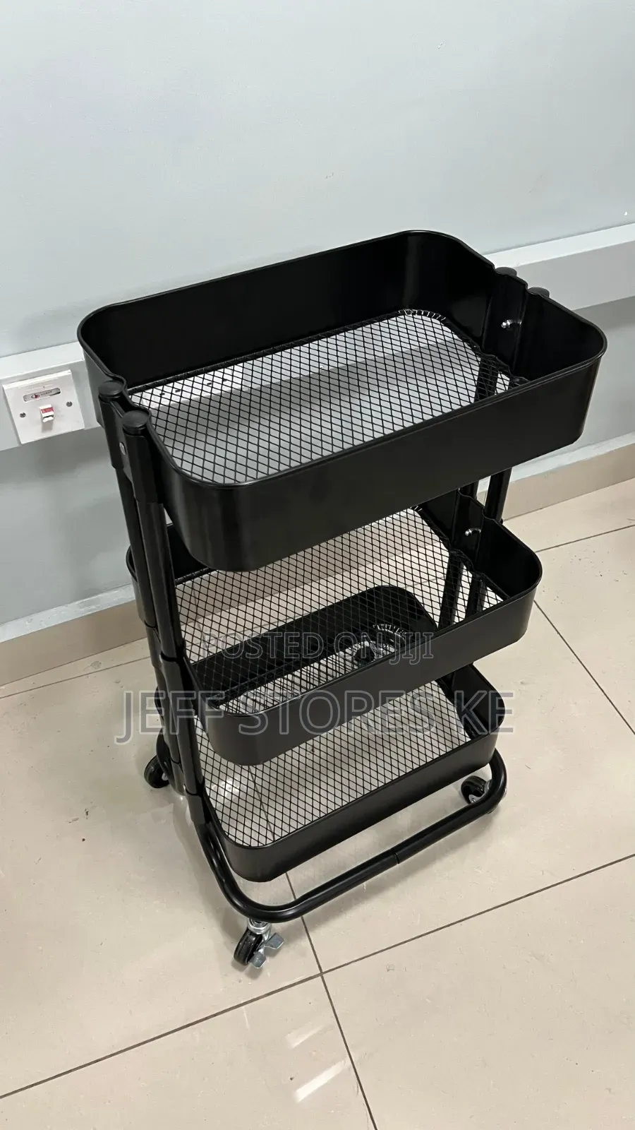 Black Meshed Beauty Trolley