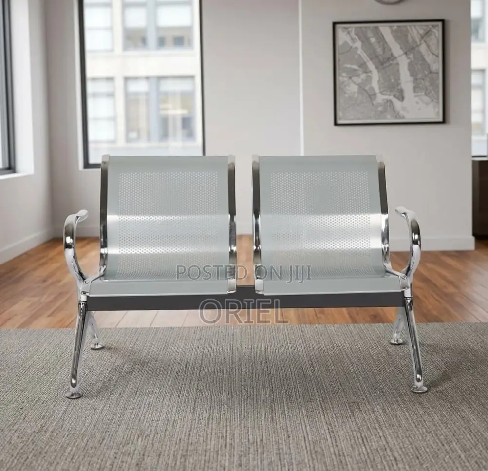 Office Chair : Steel 2-Person Office Waiting Chair