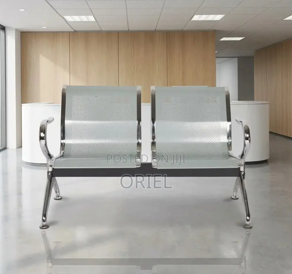 Office Chair : Steel 2-Person Office Waiting Chair