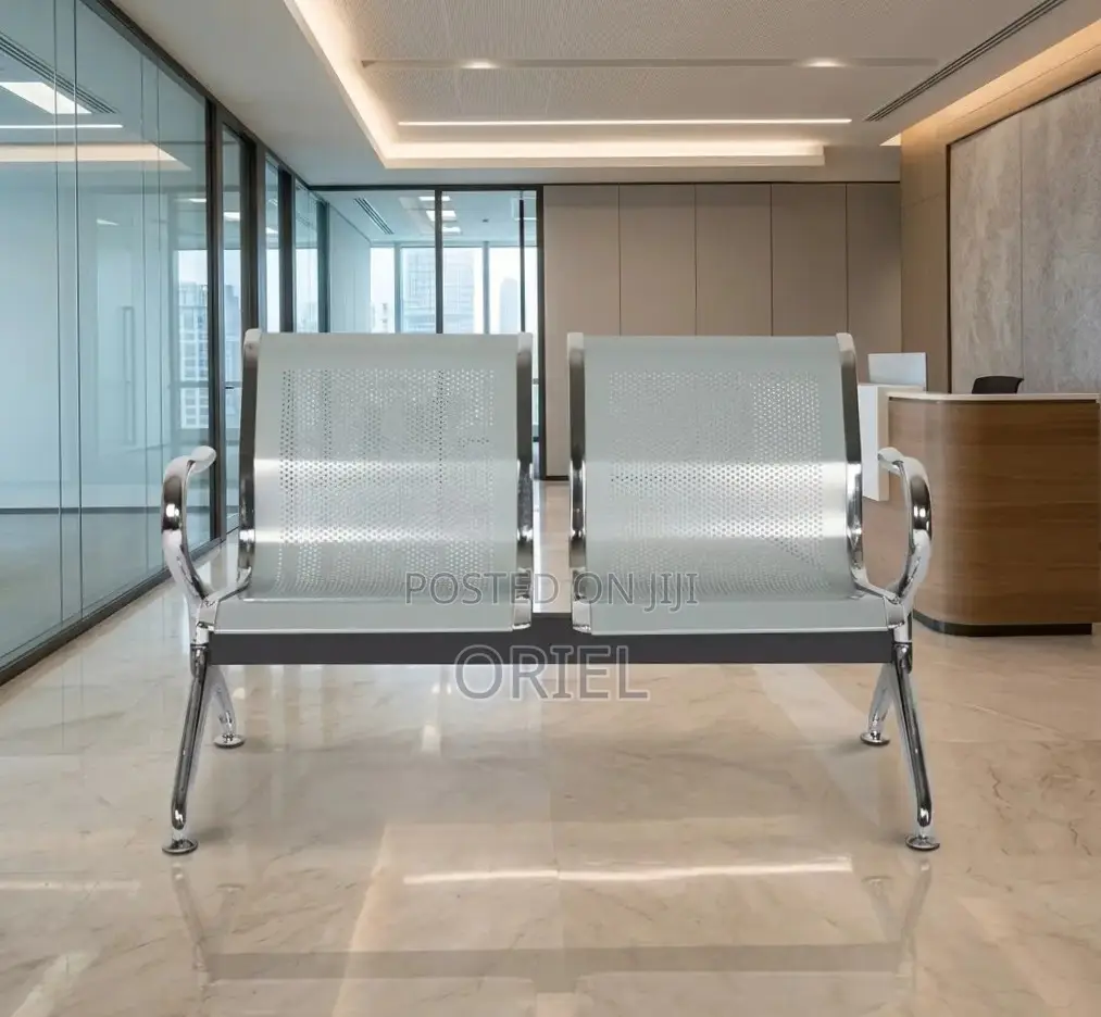 Office Chair : Steel 2-Person Office Waiting Chair