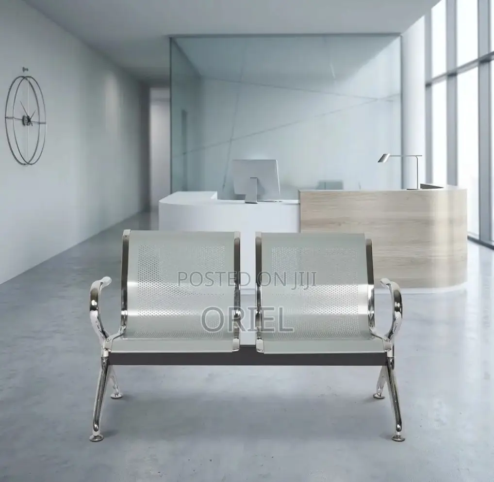Office Chair : Steel 2-Person Office Waiting Chair