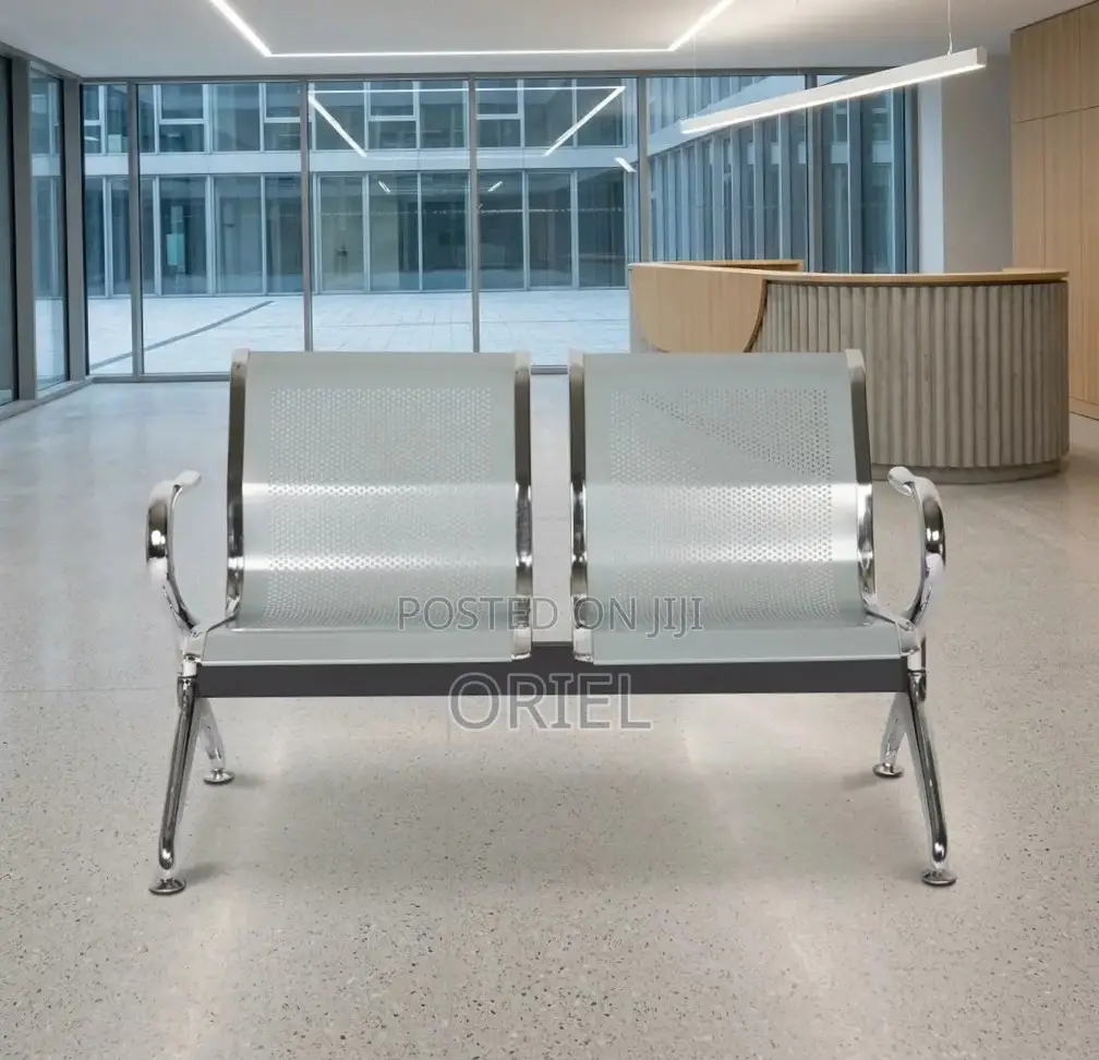 Office Chair : Steel 2-Person Office Waiting Chair