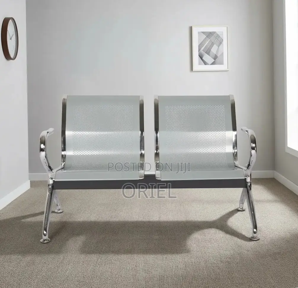 Office Chair : Steel 2-Person Office Waiting Chair