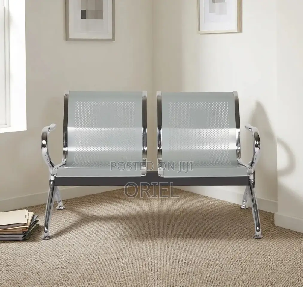 Office Chair : Steel 2-Person Office Waiting Chair