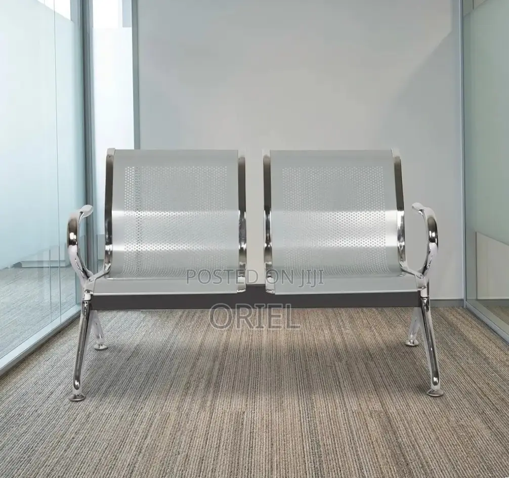 Office Chair : Steel 2-Person Office Waiting Chair