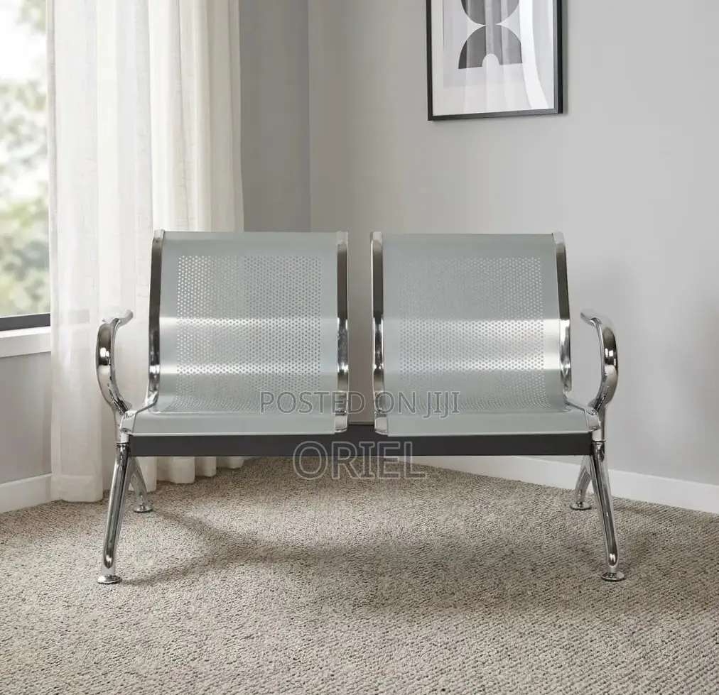 Office Chair : Steel 2-Person Office Waiting Chair