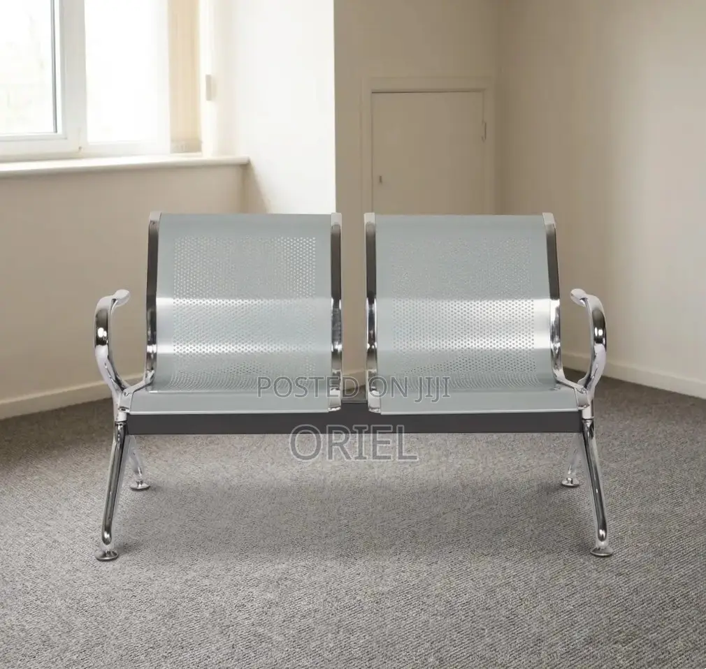 Office Chair : Steel 2-Person Office Waiting Chair