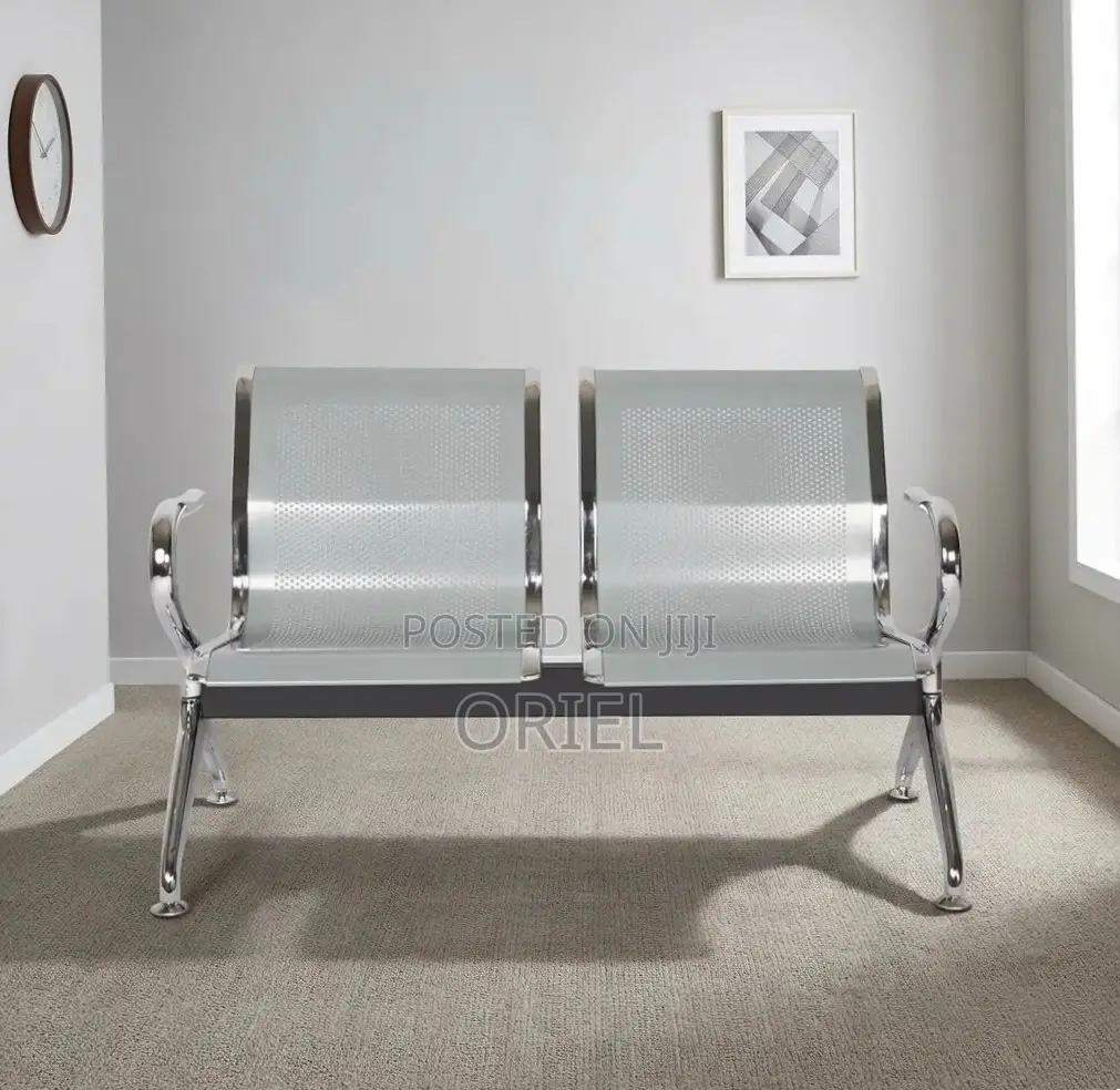 Office Chair : Steel 2-Person Office Waiting Chair
