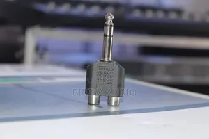 6.35mm 1/4" TRS Male to Dual RCA Female Stereo Audio Adapter Splitter