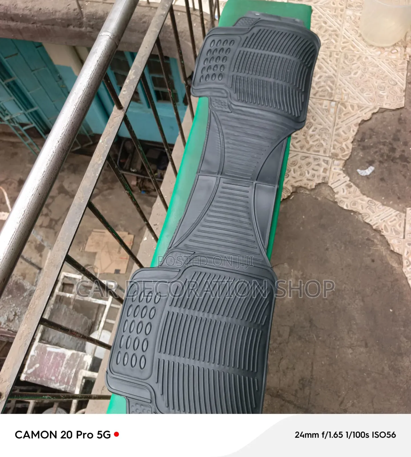 1pc Continuous Rear All Weather Material Floor Mat With Trimmable Edge
