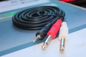 3.5mm 1/8" TRS to Dual 1/4" TS Mono Stereo Breakout Audio Cable