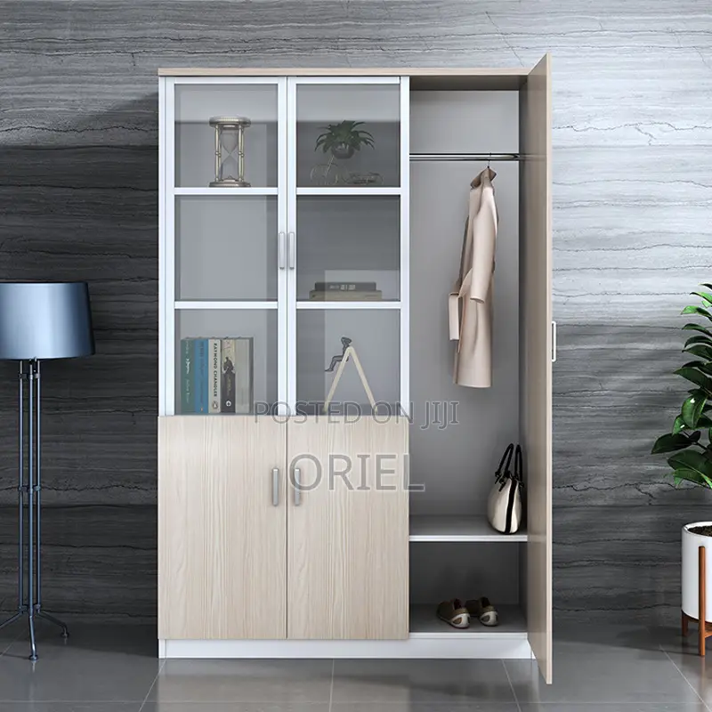 Office Cabinet : Office Wooden Filing Cabinet With Lock and Glass Door