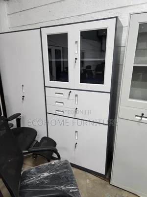 Office Cabinet – Glass Door Filing Storage Cupboard