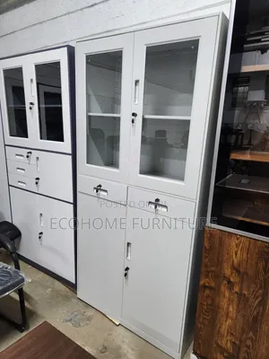 Office Cabinet – Lockable Glass Door Filing Storage Cabinet