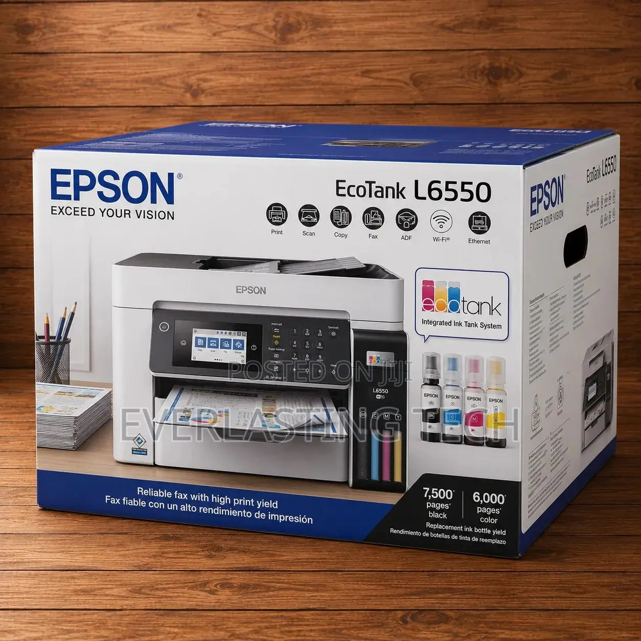 Epson Ecotank L6550 A4 Colour Wi-Fi Duplex All-in-One Ink Tank Printer