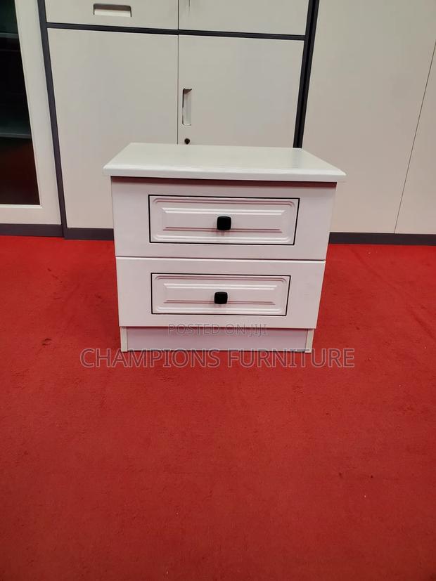 White 2 Drawer Bedside Cabinet
