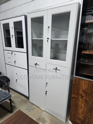 Office Cabinet – Lockable Glass Door Filing Storage Cabinet