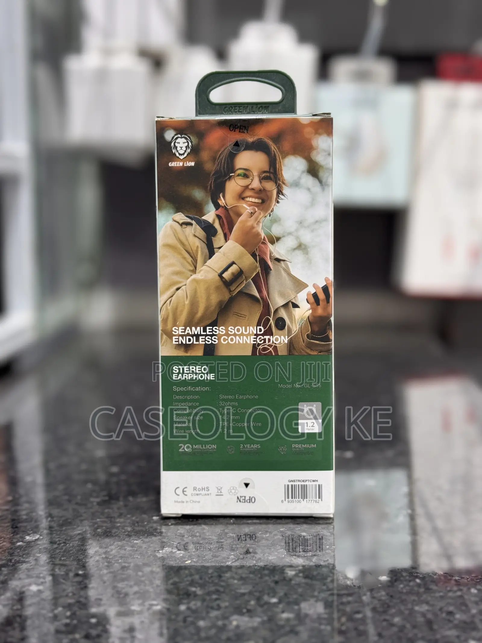 Stereo Earphones Type C by Green Lion (White)