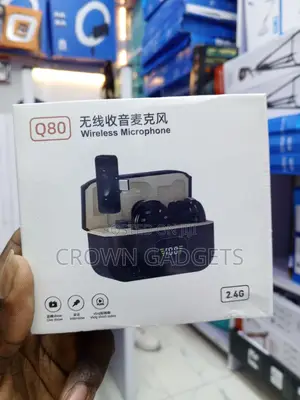 Q80 Dual Wireless Lavalier Microphone 2.4G With Charging Case