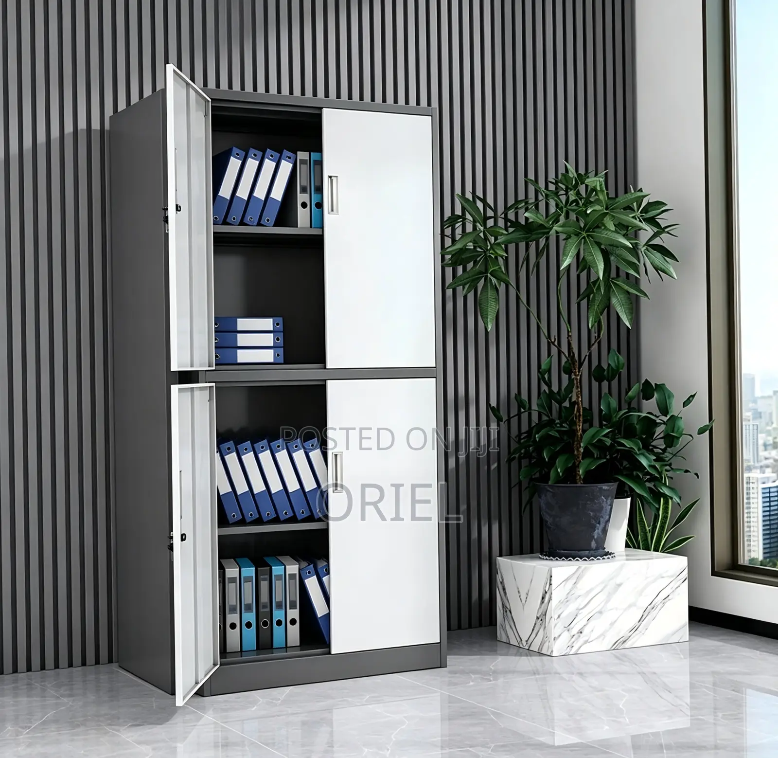 Office Cabinet : Office Steel 4 Doors File Storage Cabinet