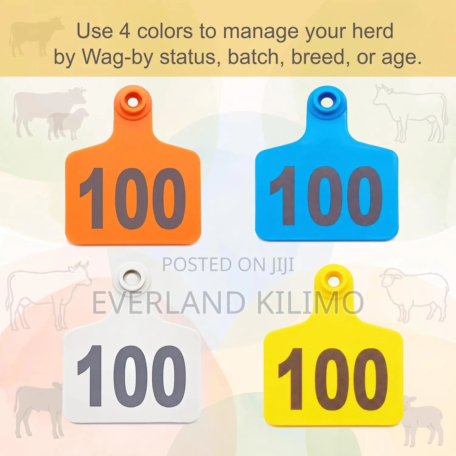 Plain/Numbered Ear Tag for Bulls
