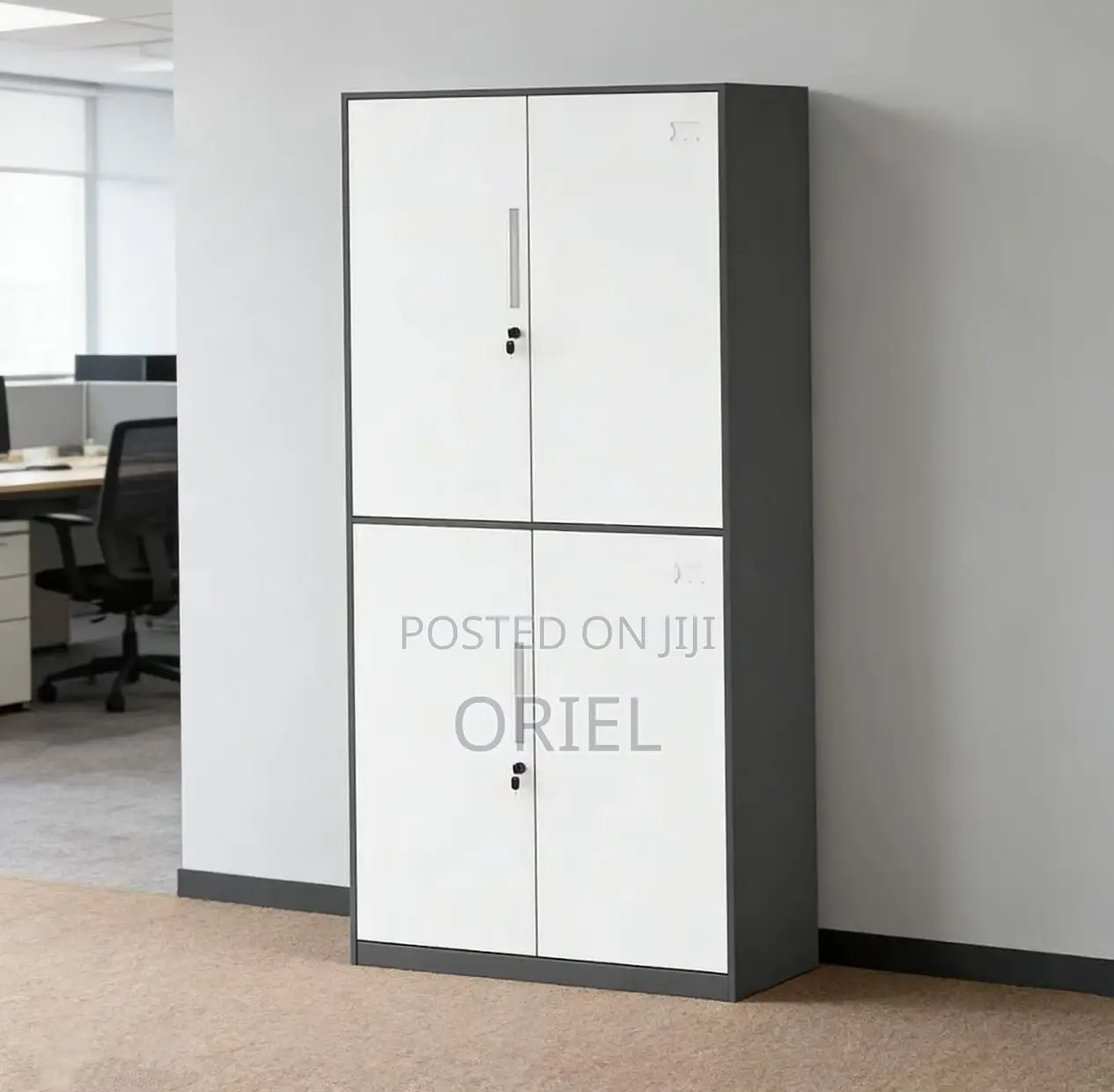 Office Cabinet : Office Steel 4 Doors File Storage Cabinet
