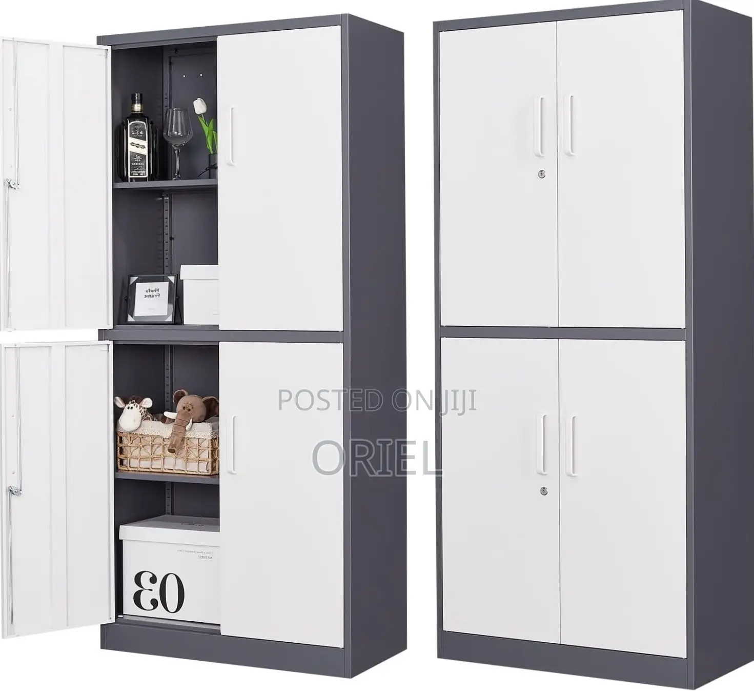 Office Cabinet : Office Steel 4 Doors File Storage Cabinet