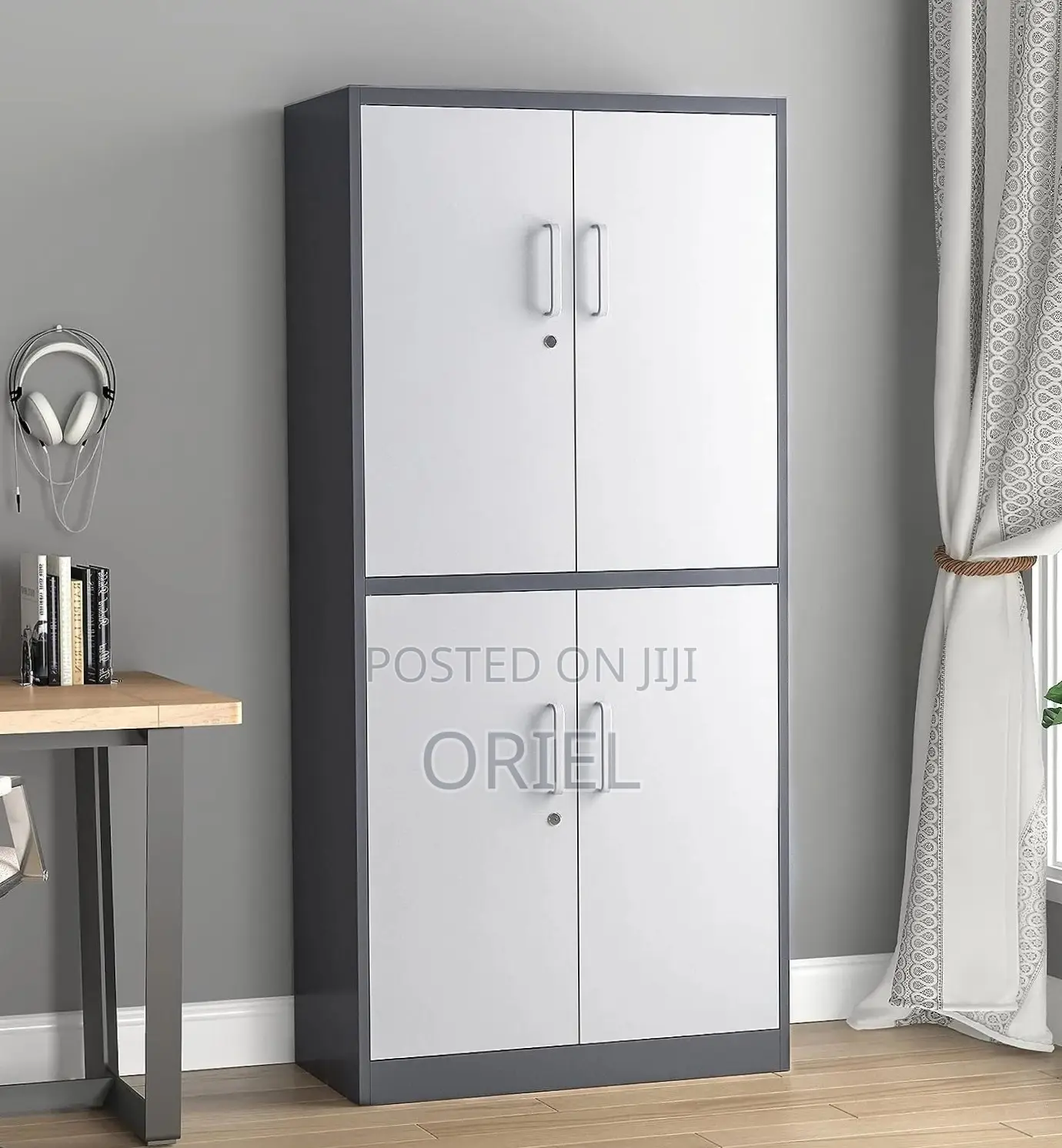 Office Cabinet : Office Steel 4 Doors File Storage Cabinet