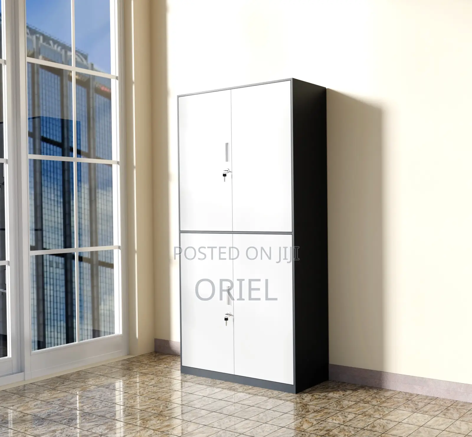 Office Cabinet : Office Steel 4 Doors File Storage Cabinet