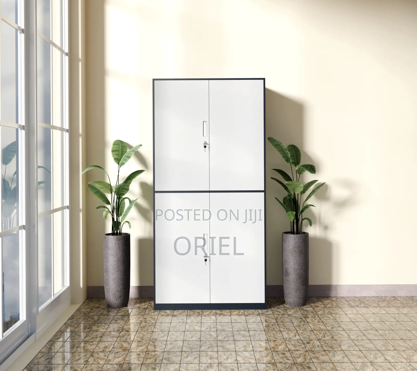 Office Cabinet : Office Steel 4 Doors File Storage Cabinet