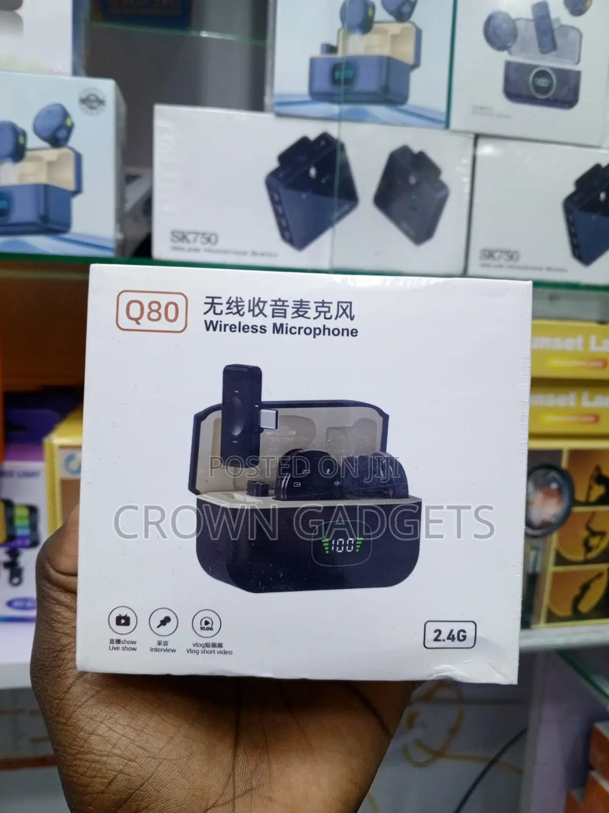 Q80 Dual Clip-on Wireless Microphone for TikTok YouTube
