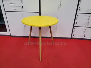 Yellow Nordic Round Cafè Table