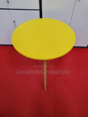 Yellow Nordic Round Cafè Table