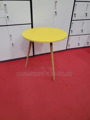 Yellow Nordic Round Cafè Table