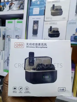 Q80 2.4G Wireless Lavalier Mic With Digital Battery Display