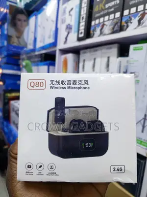 Q80 2.4G Wireless Lavalier Mic With Digital Battery Display