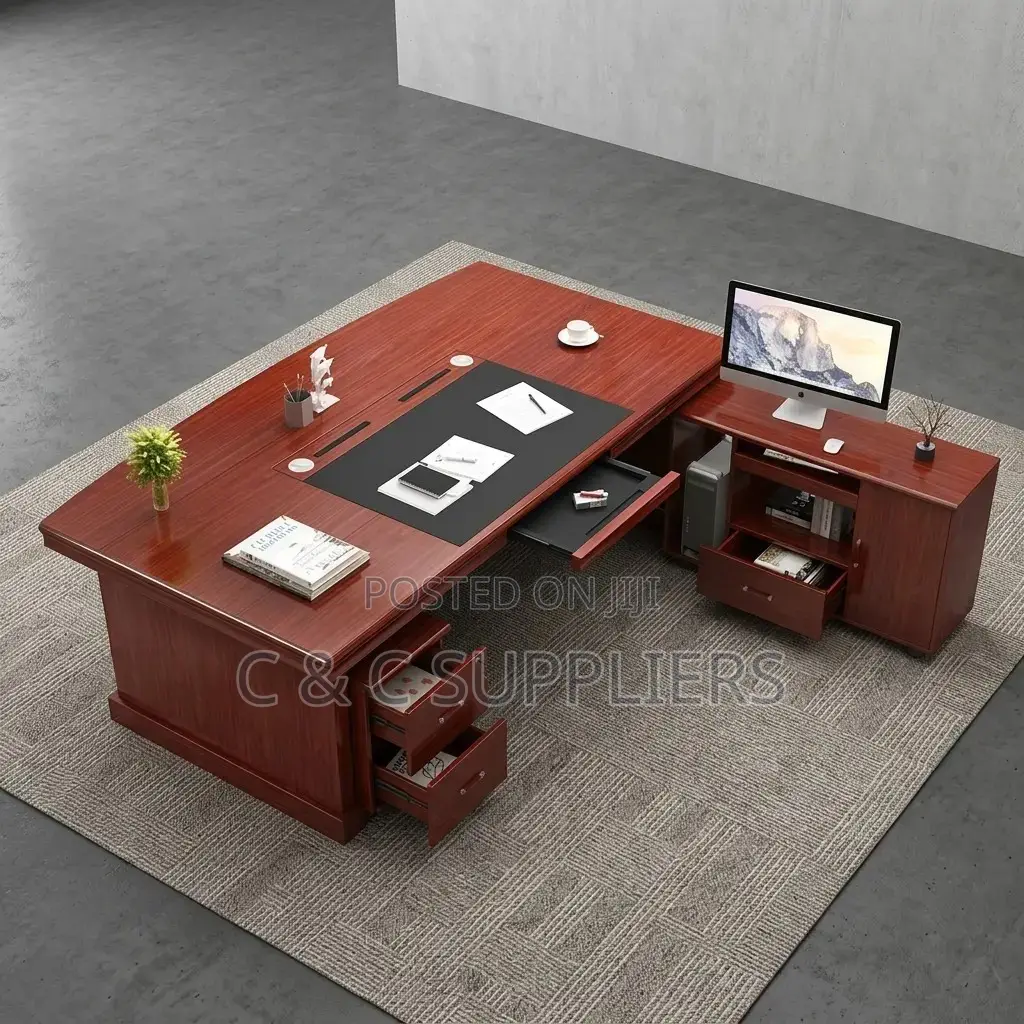 Executive 180cm Mahogany Boss Desk.