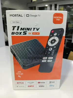 The Mortal T1 Mini TV Box S (3rd Gen) Google TV Android Box.