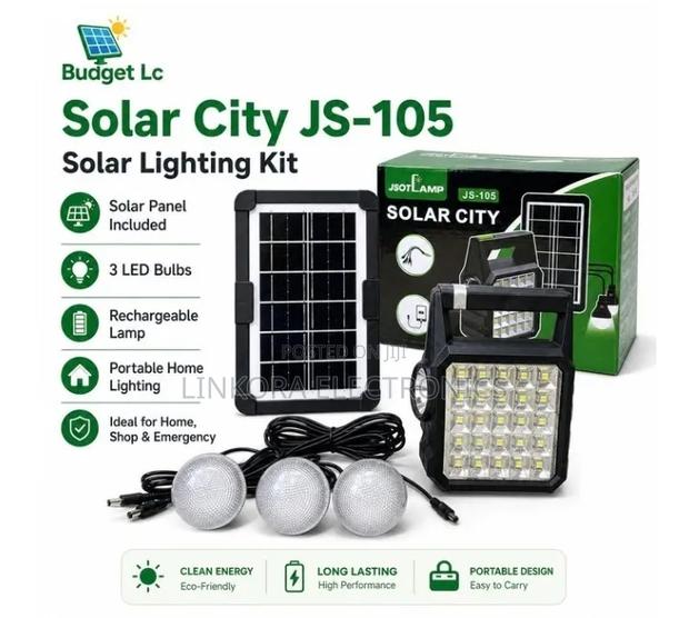 JSOTLAMP JS-105 Solar Lighting System With 3 LED Bulbs - thumbnail 2
