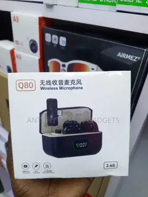 Q80 Dual Wireless Microphone With Noise Cancellation Charging Case