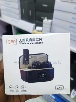 Q80 2.4G Wireless Lavalier Mic Set With Digital LED Display