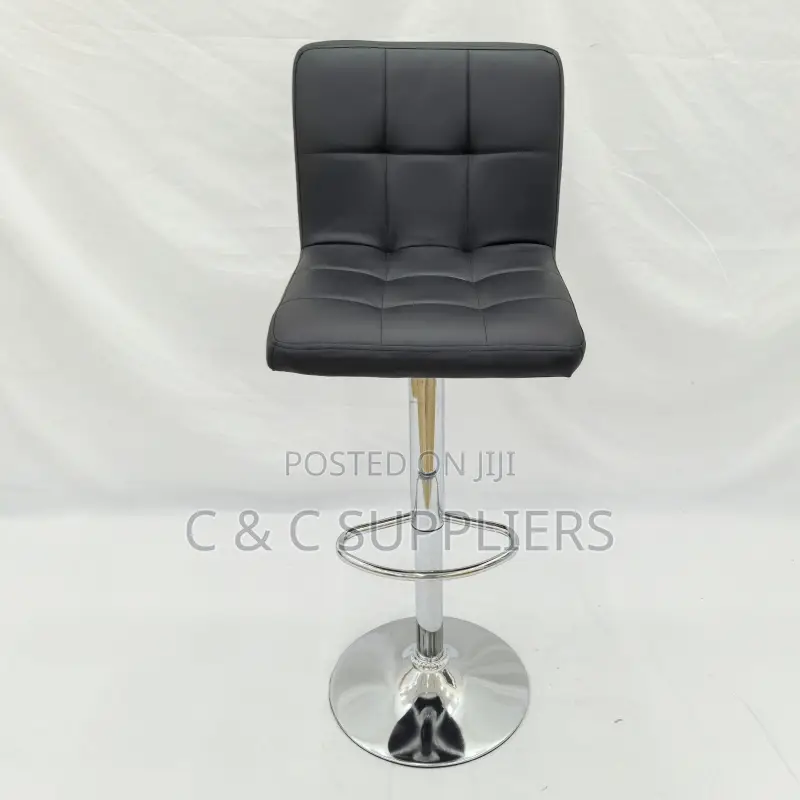 Leather Adjustable Counter Bar Stool.
