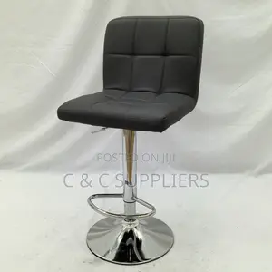 Leather Adjustable Counter Bar Stool.