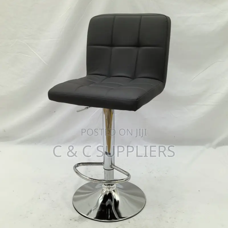 Leather Adjustable Counter Bar Stool.