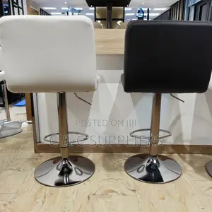 Leather Adjustable Counter Bar Stool.