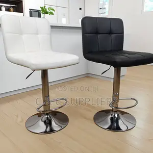 Leather Adjustable Counter Bar Stool.